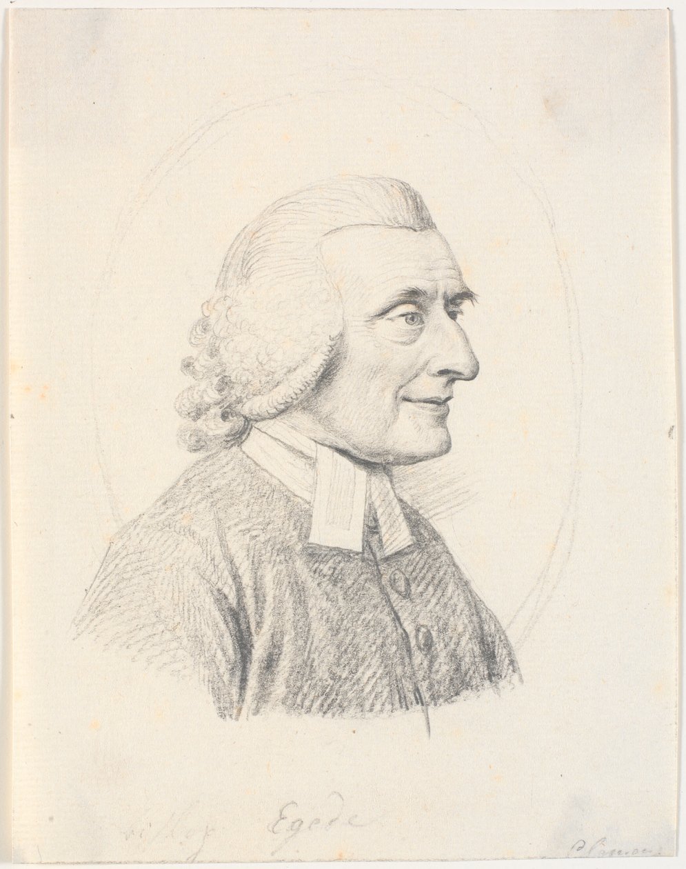 Retrato del pastor Paul Egede (1709-89) de J.F. Clemens