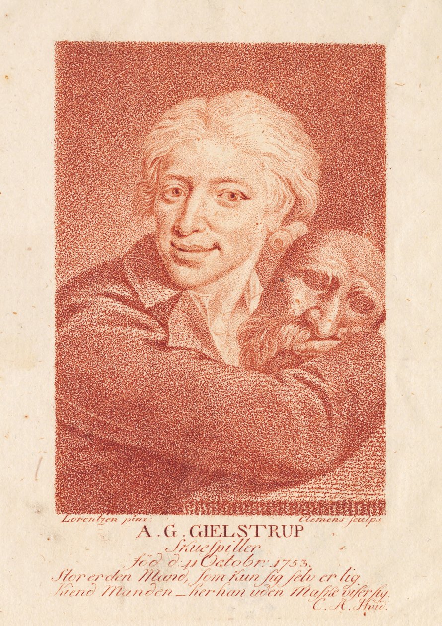 El actor Adam Gottlob Gielstrup (1753-1830) de J.F. Clemens
