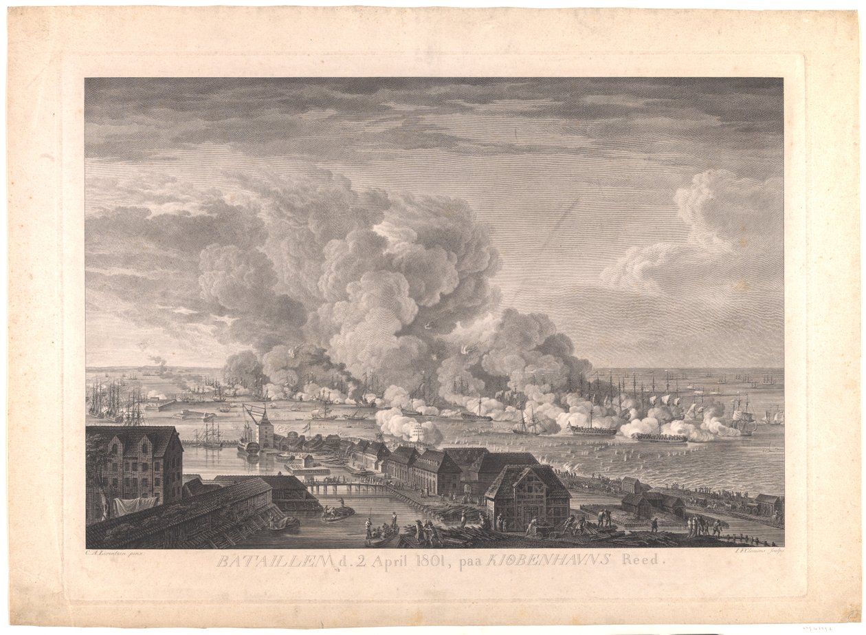 La Batalla de Reden el 2 de abril de 1801 de J.F. Clemens