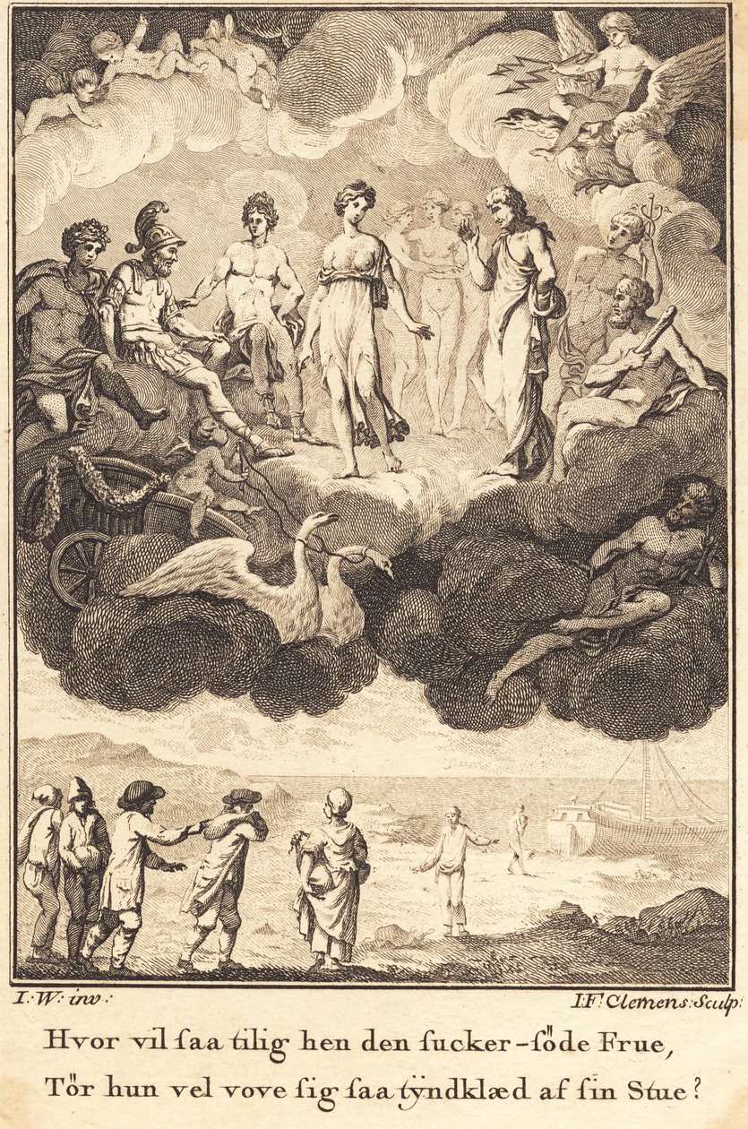 Venus entre los dioses reunidos de J.F. Clemens