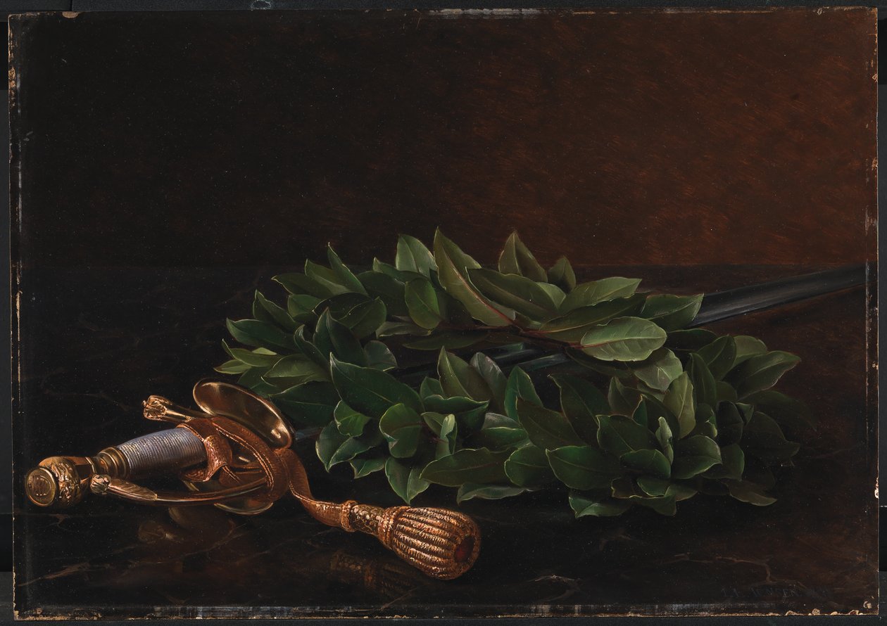 Una espada con corona de laurel de J.L. Jensen