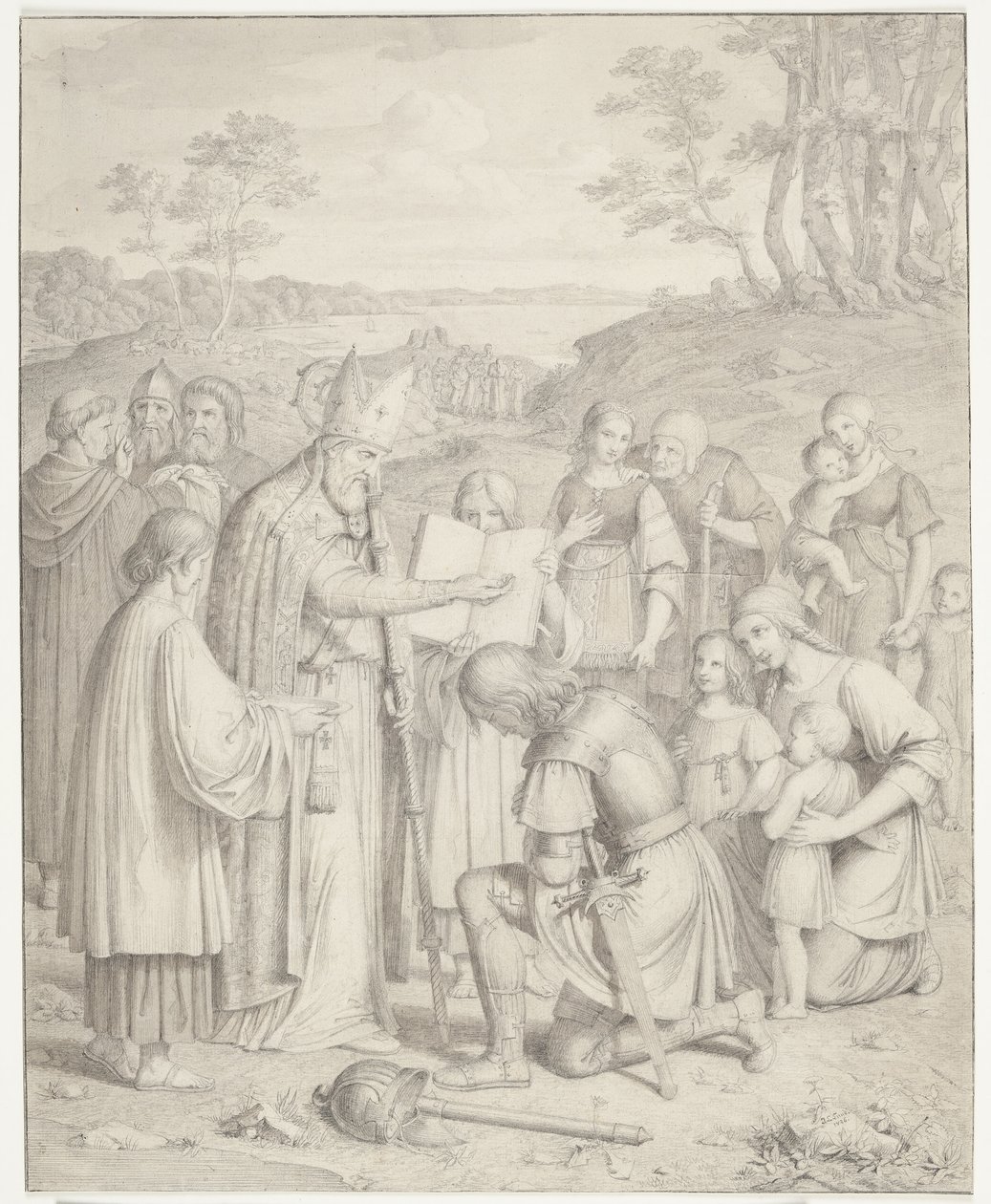 El primer bautismo cristiano de los daneses de J.L. Lund