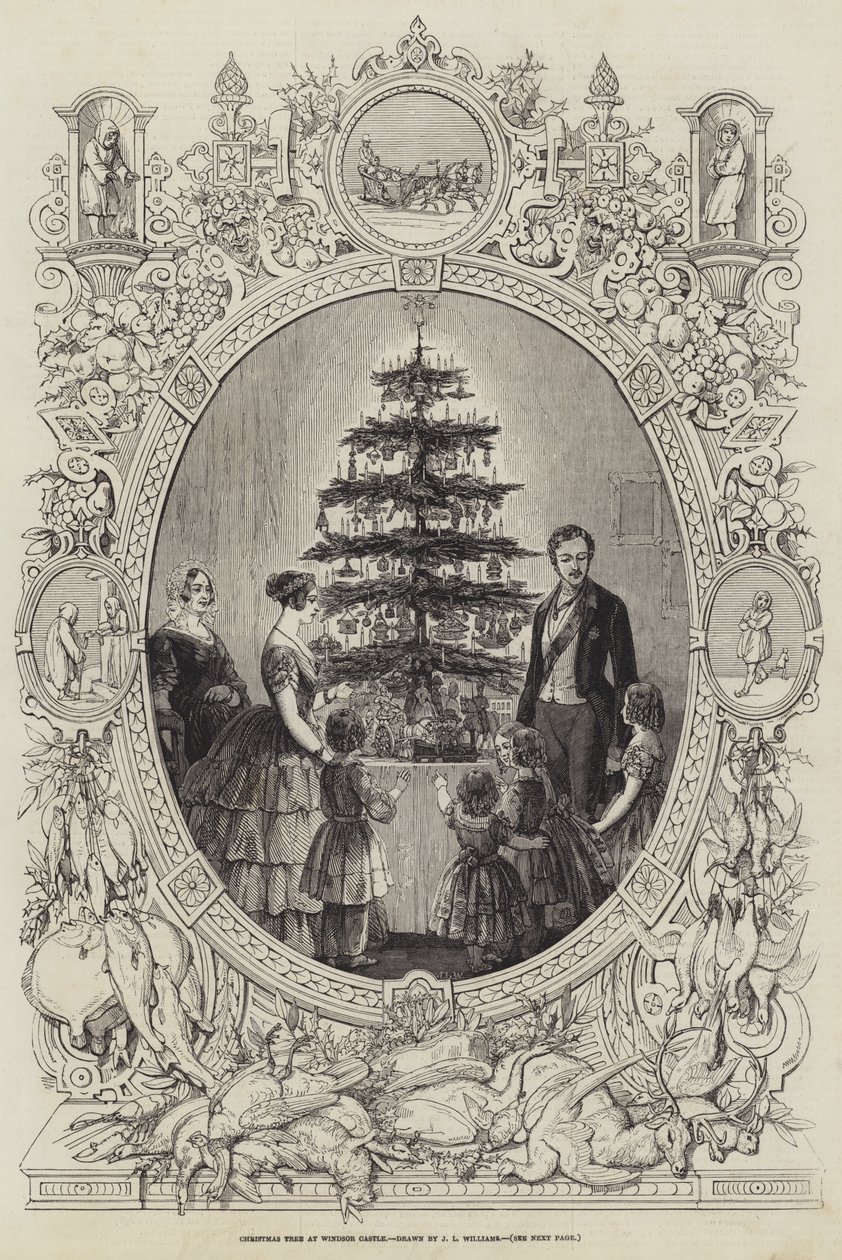 Árbol de Navidad en el Castillo de Windsor de J.L. Williams