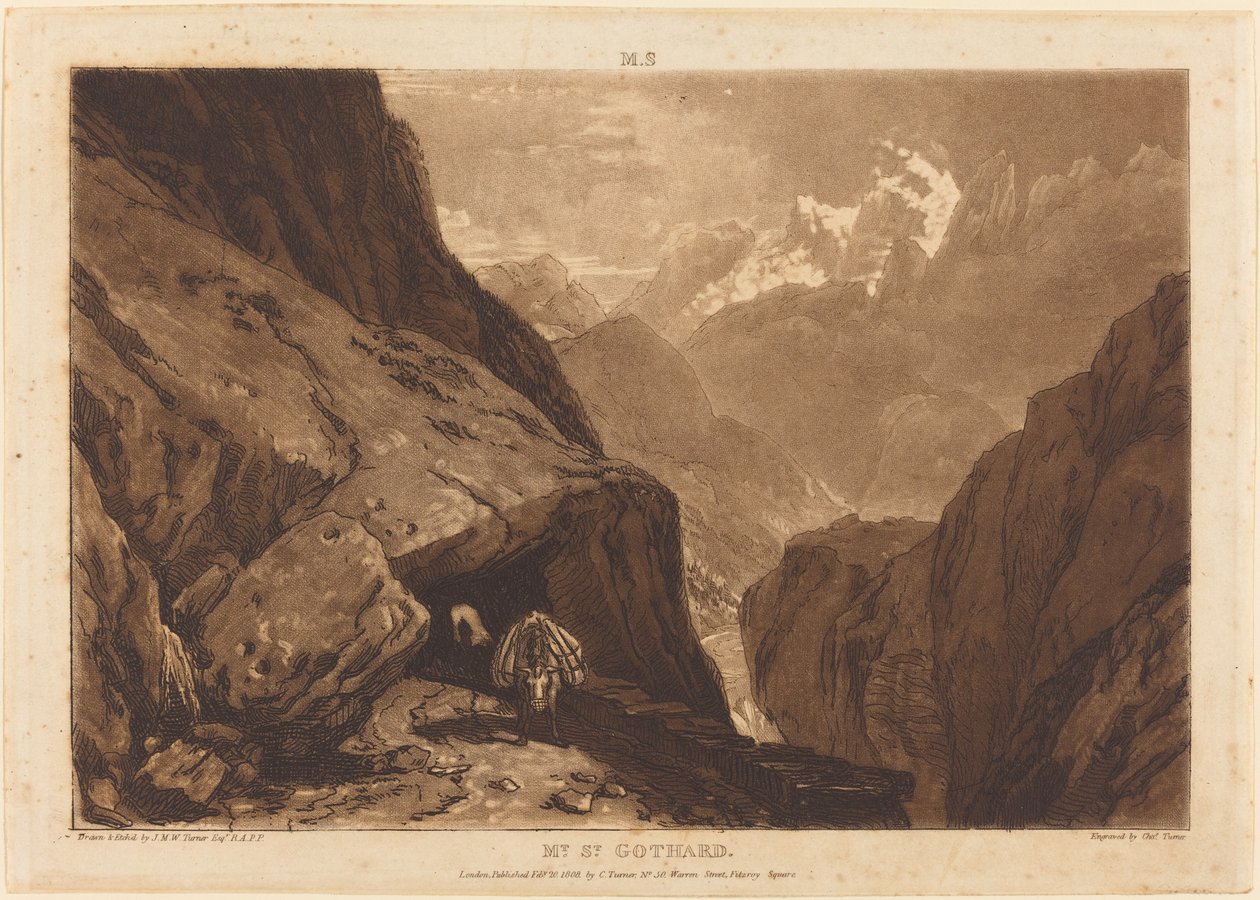 Monte Saint Gothard de Joseph Mallord William Turner