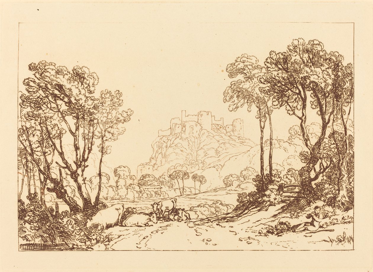 El castillo sobre los prados de Joseph Mallord William Turner