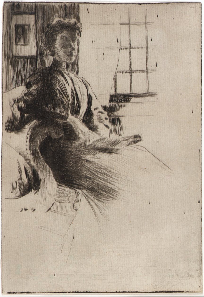 Junto a la ventana de J. Alden Weir