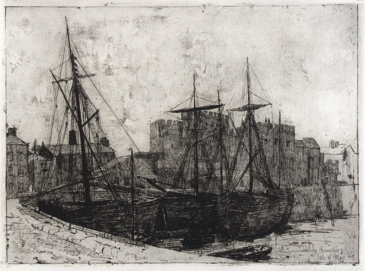 Castillo de Rushen--Isla de Man de J. Alden Weir