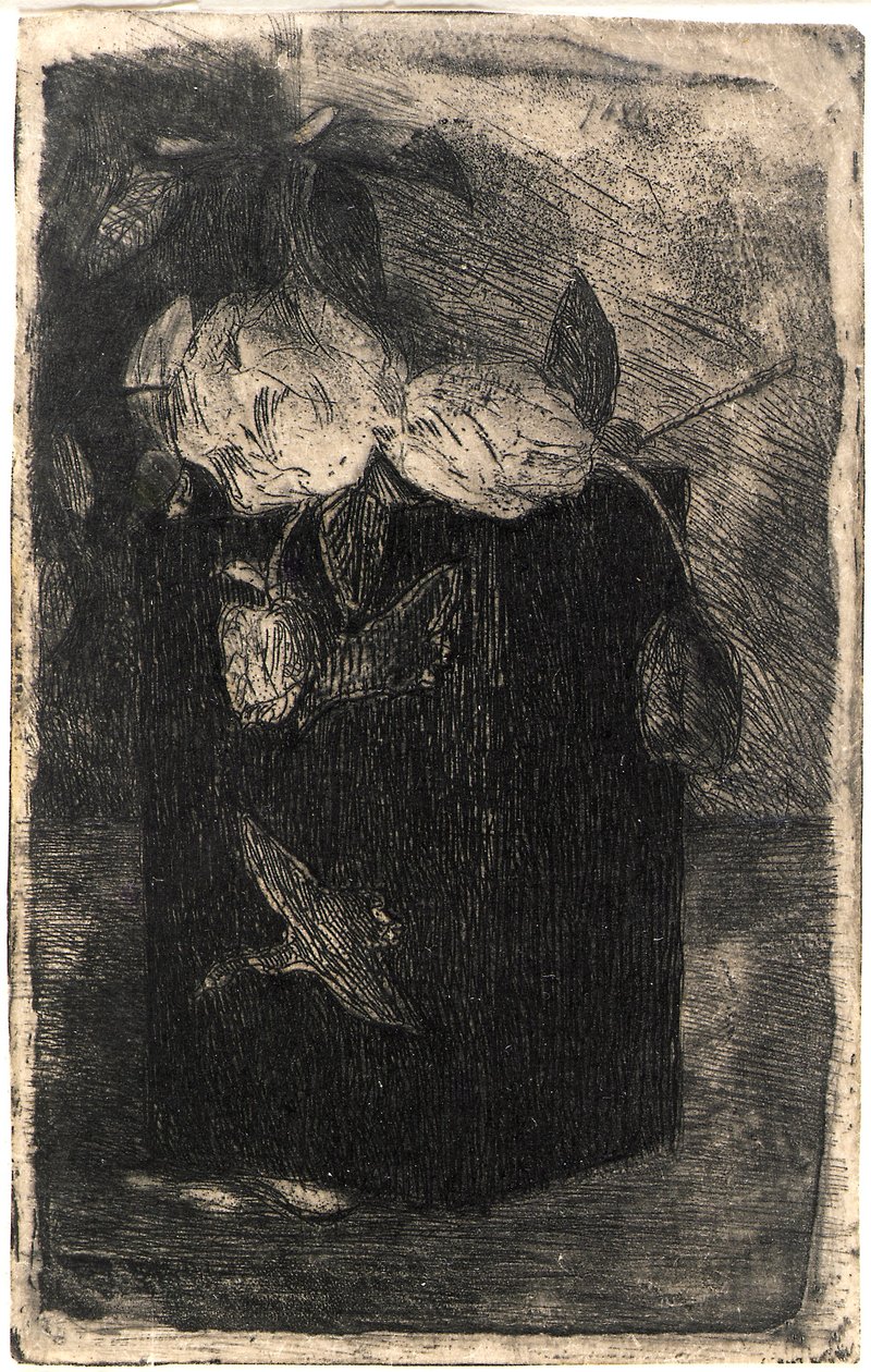Flores en un tarro japonés de J. Alden Weir