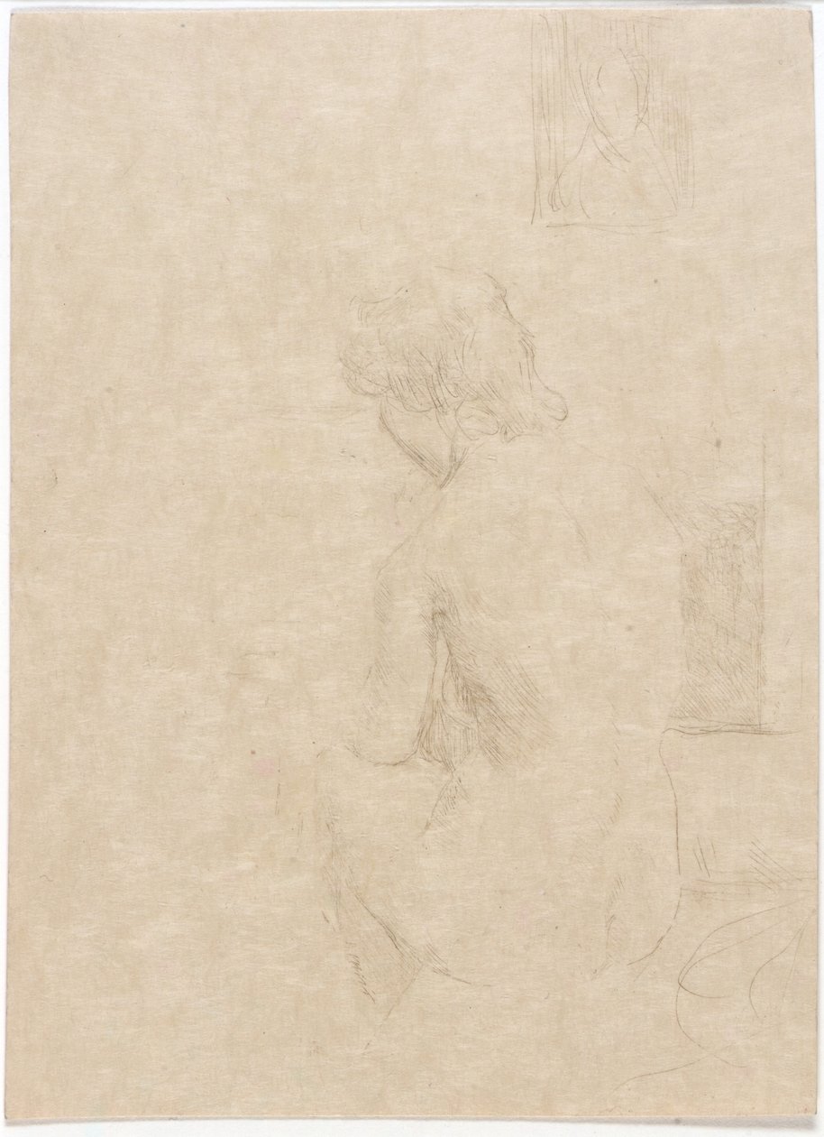Modelo sentado de J. Alden Weir