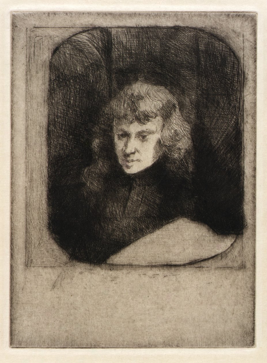 Estudiar de noche de J. Alden Weir