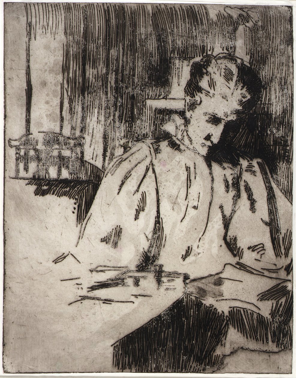 Mujer Lectura de J. Alden Weir
