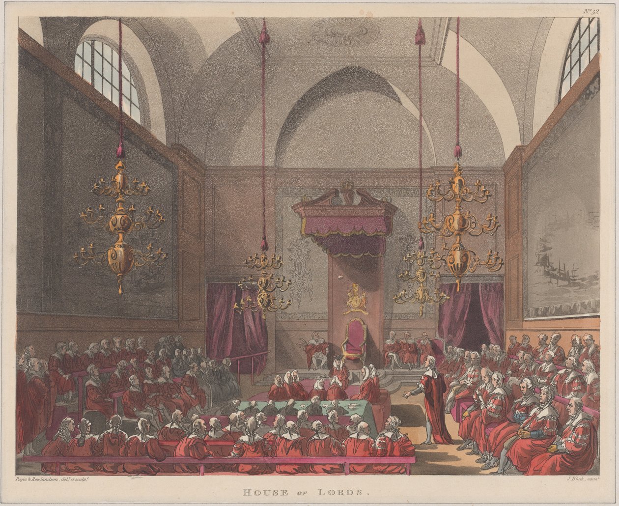 Casa de los Lores, 1808 de J. Bluck