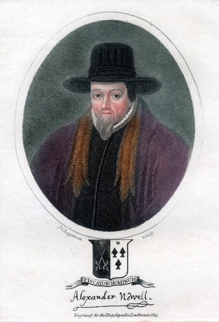 Alexander Nowell, clérigo y teólogo inglés, 1819 de J. Chapman