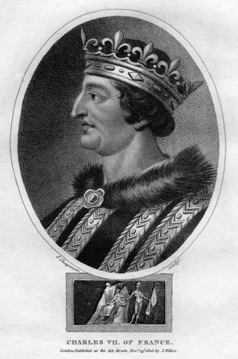 Carlos VII, Rey de Francia, 1805 de J. Chapman