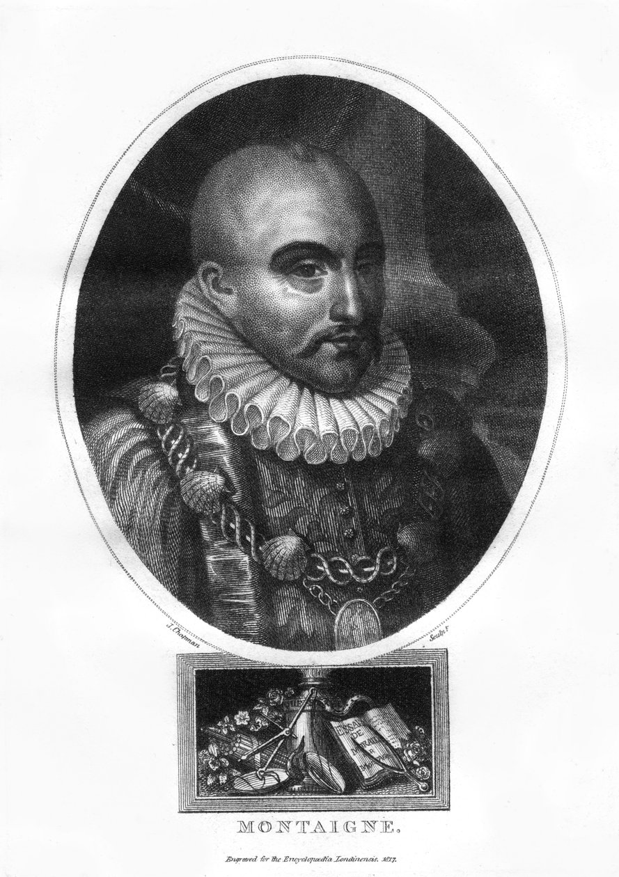 Michel Eyquem de Montaigne, escritor francés, 1817 de J. Chapman