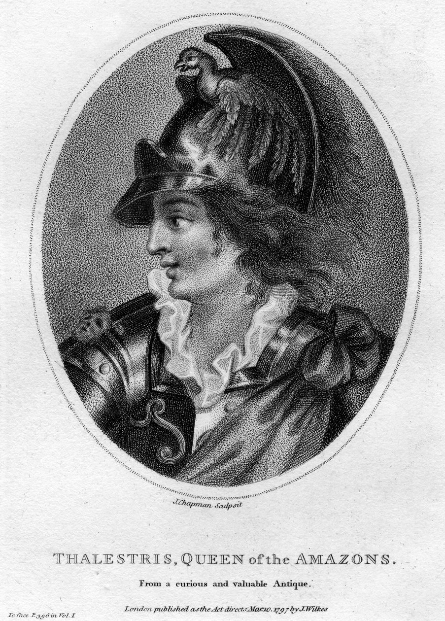 Talestris, reina mítica de las Amazonas, 1797 de J. Chapman