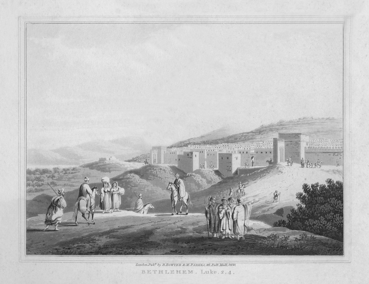 Belén. Lucas, 2.4, 1830 de J. Clarke
