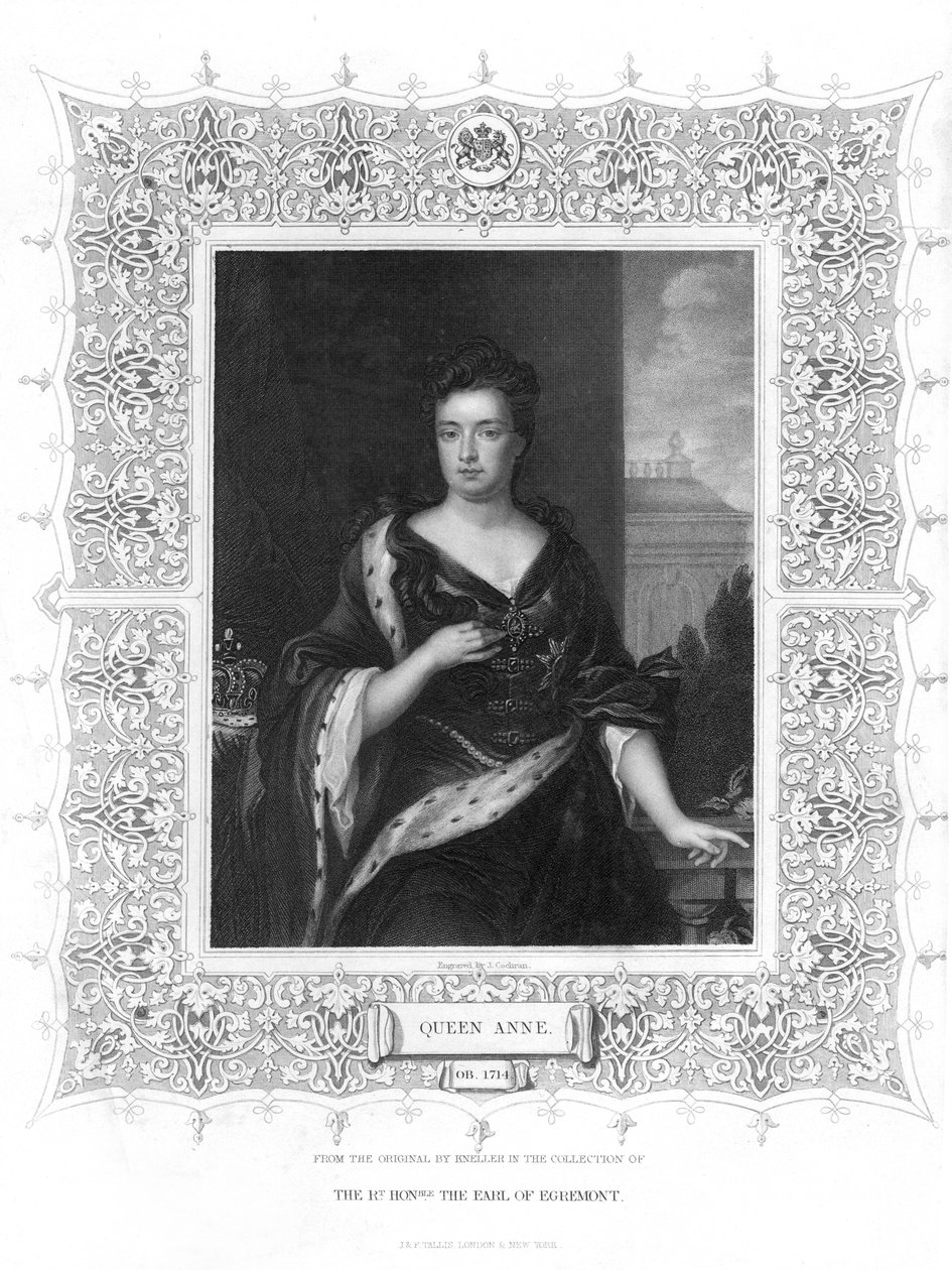 Ana, Reina de Gran Bretaña, siglo XIX de J. Cochran