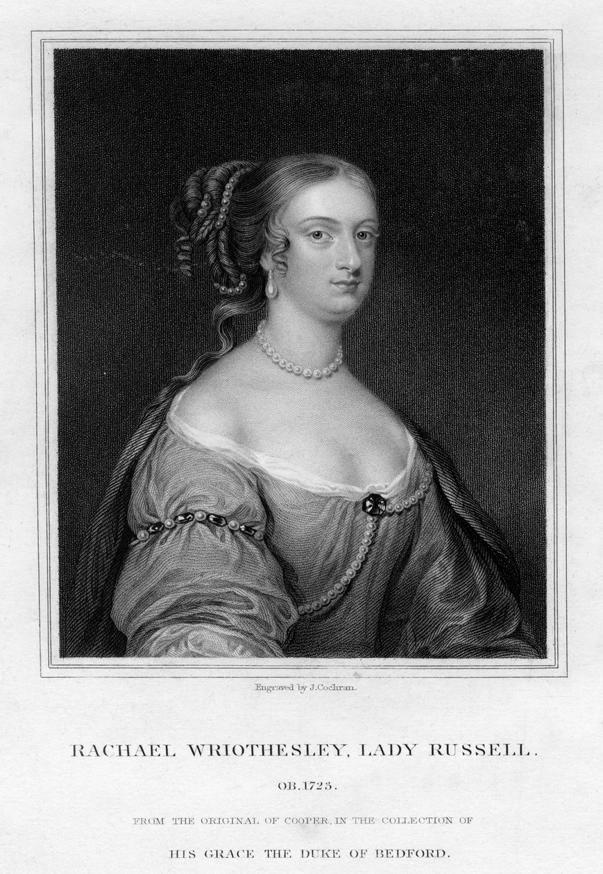 Rachael Wriothesley, Lady Russell, siglo XIX de J. Cochran