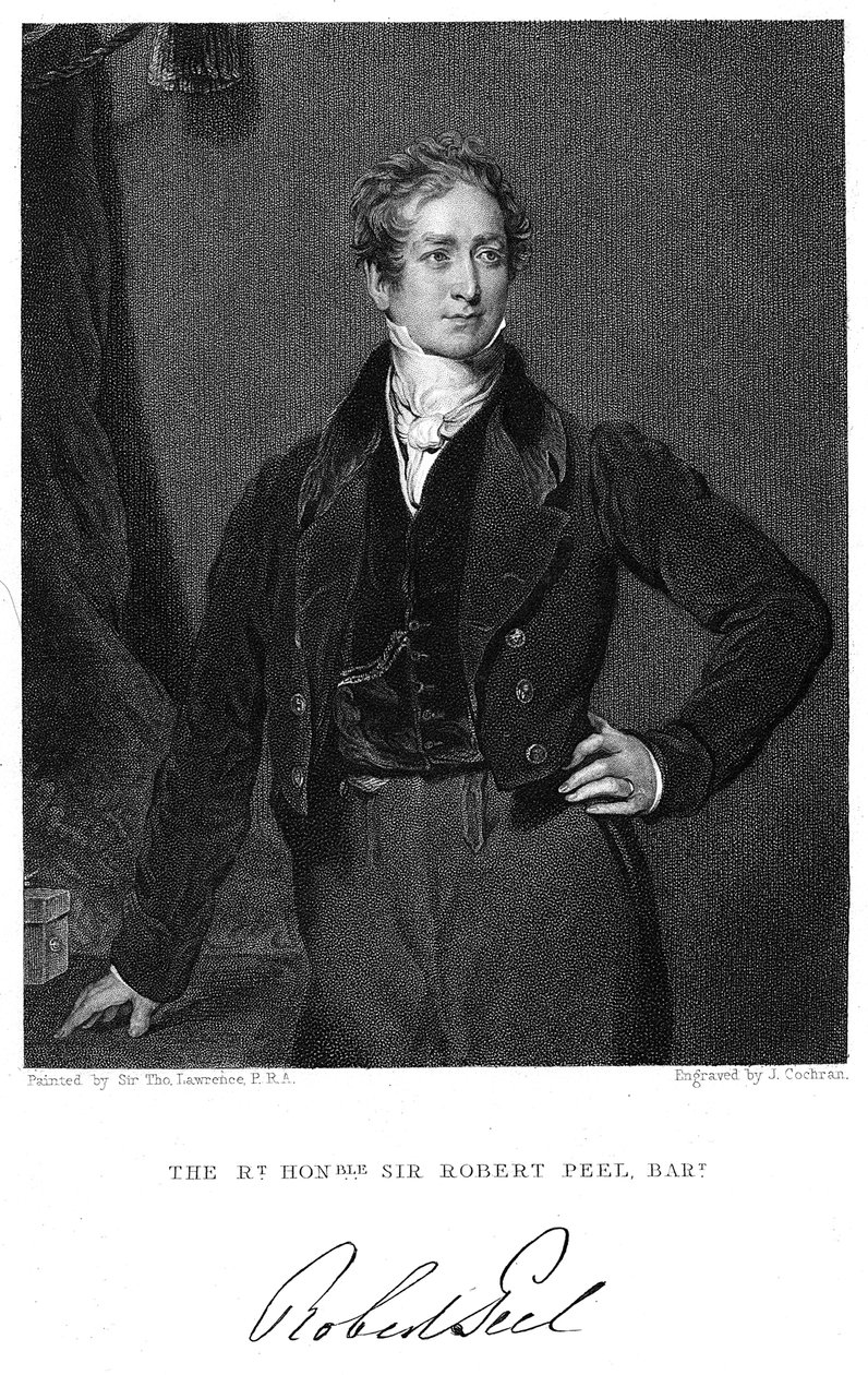 Robert Peel, estadista británico del siglo XIX de J. Cochran