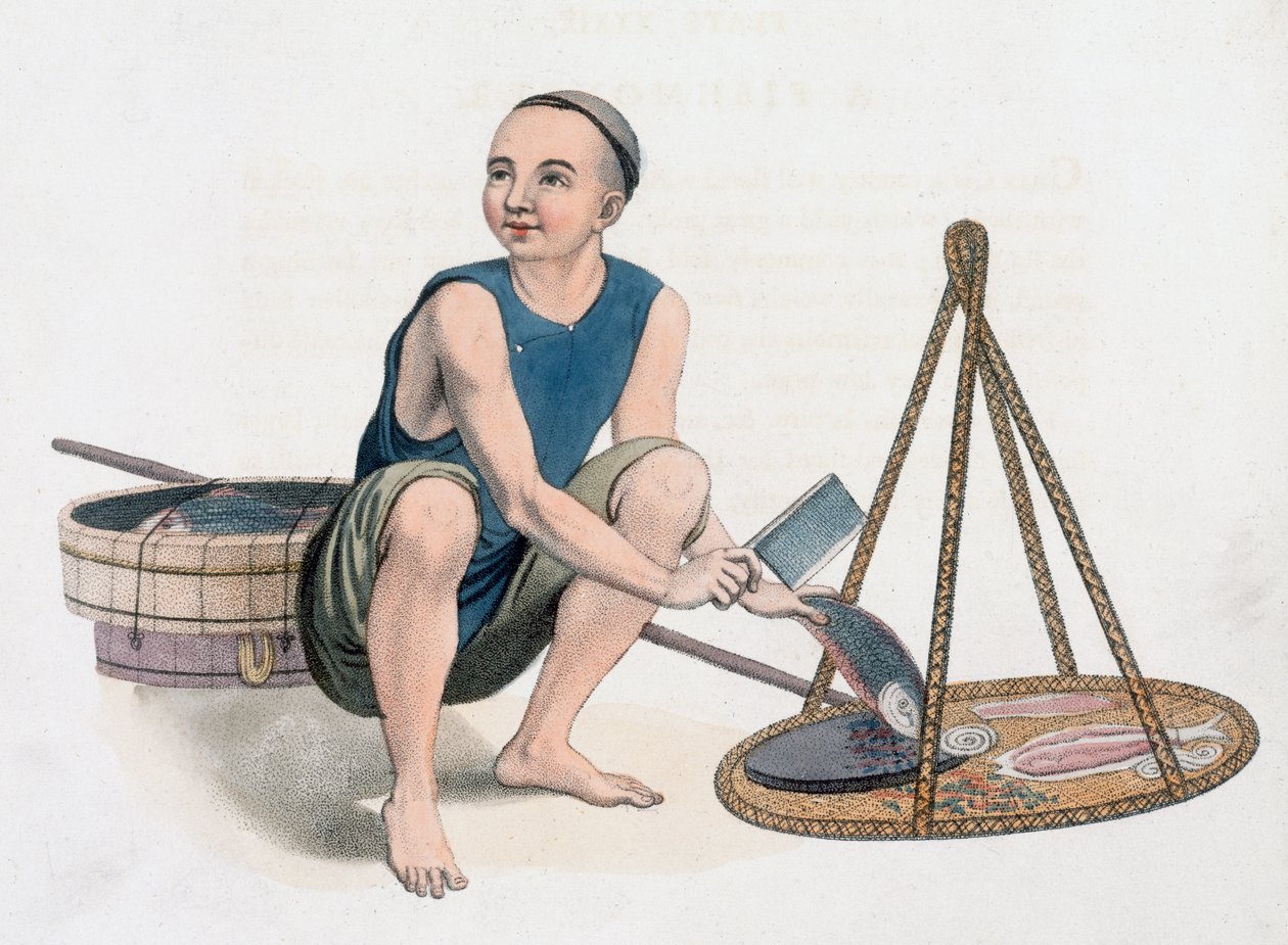 Un pescadero, 1800 de J Dadley
