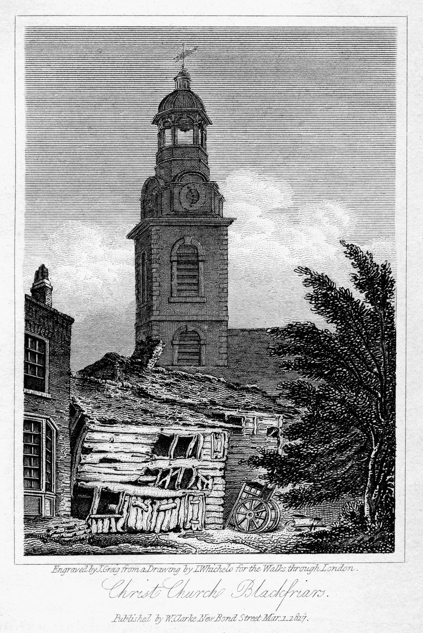 Iglesia de Cristo, Blackfriars, Southwark, Londres, 1817 de J. Greig