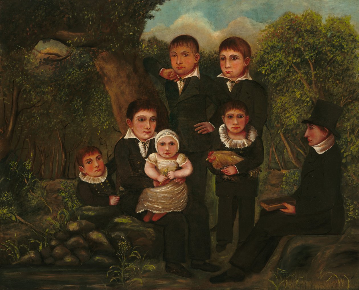 Abraham Clark y sus hijos, 1822 de J. H.