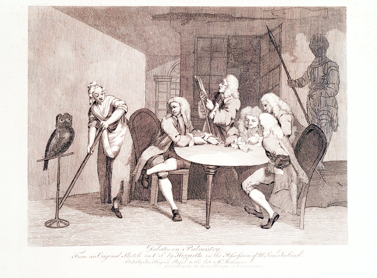 Debates sobre quiromancia, siglo XVIII de J Haynes