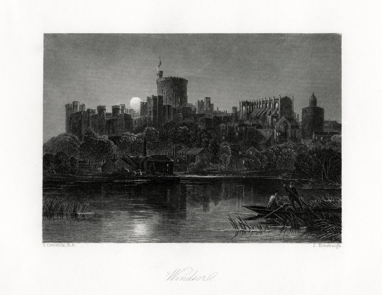 Castillo de Windsor, Berkshire, siglo XIX de J. Horsburgh