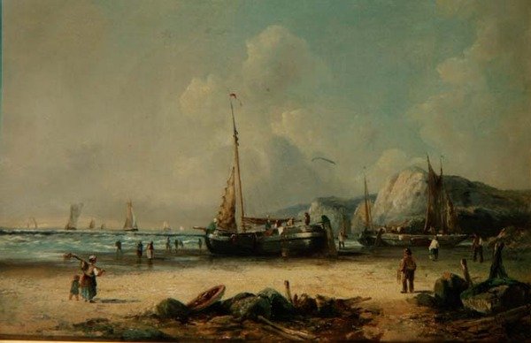 Barcos de pesca en la orilla de J. Mundell