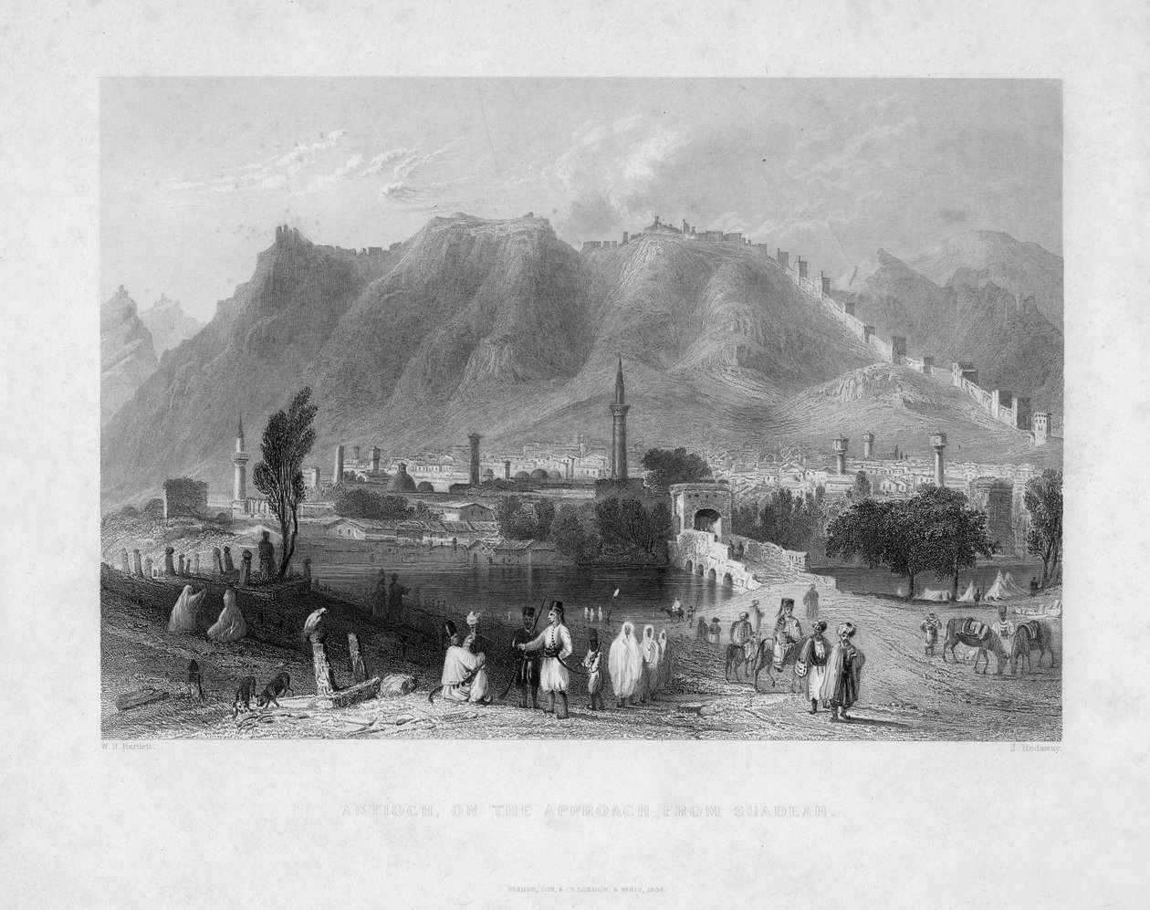 Antioquía, en el camino desde Suadeah, 1836 de J. Redaway