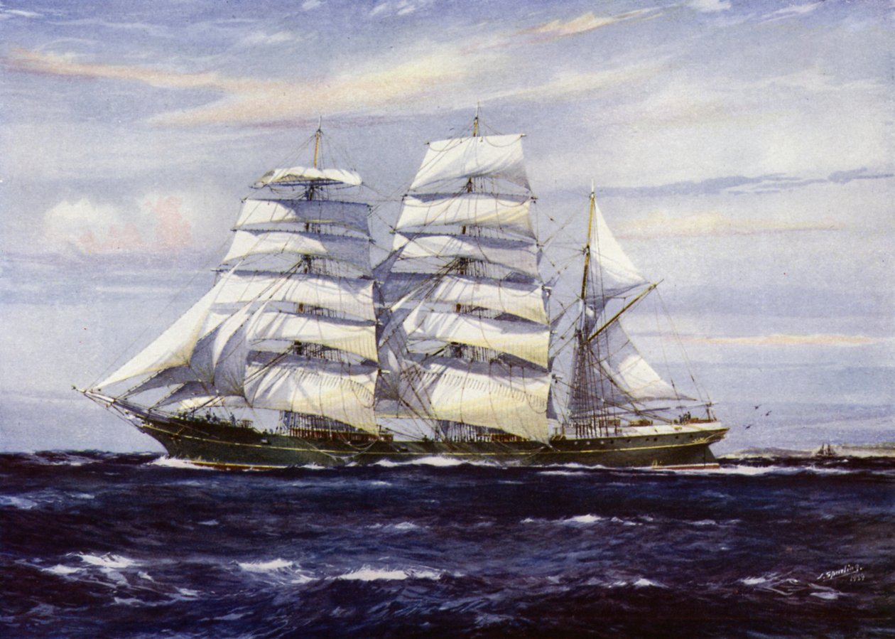 Barcos Clipper: Strathdon (litografía en color) de Jack (after) Spurling