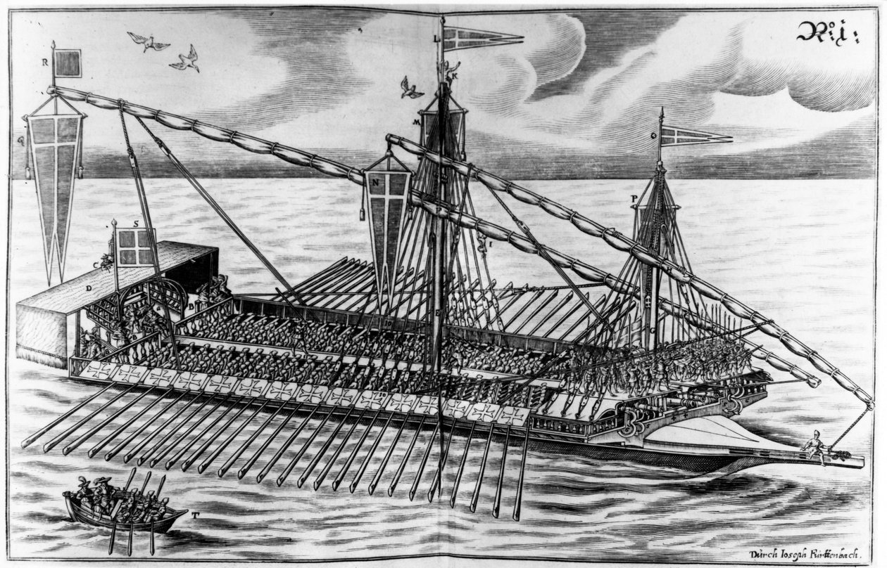 Buque de guerra, ilustración de 