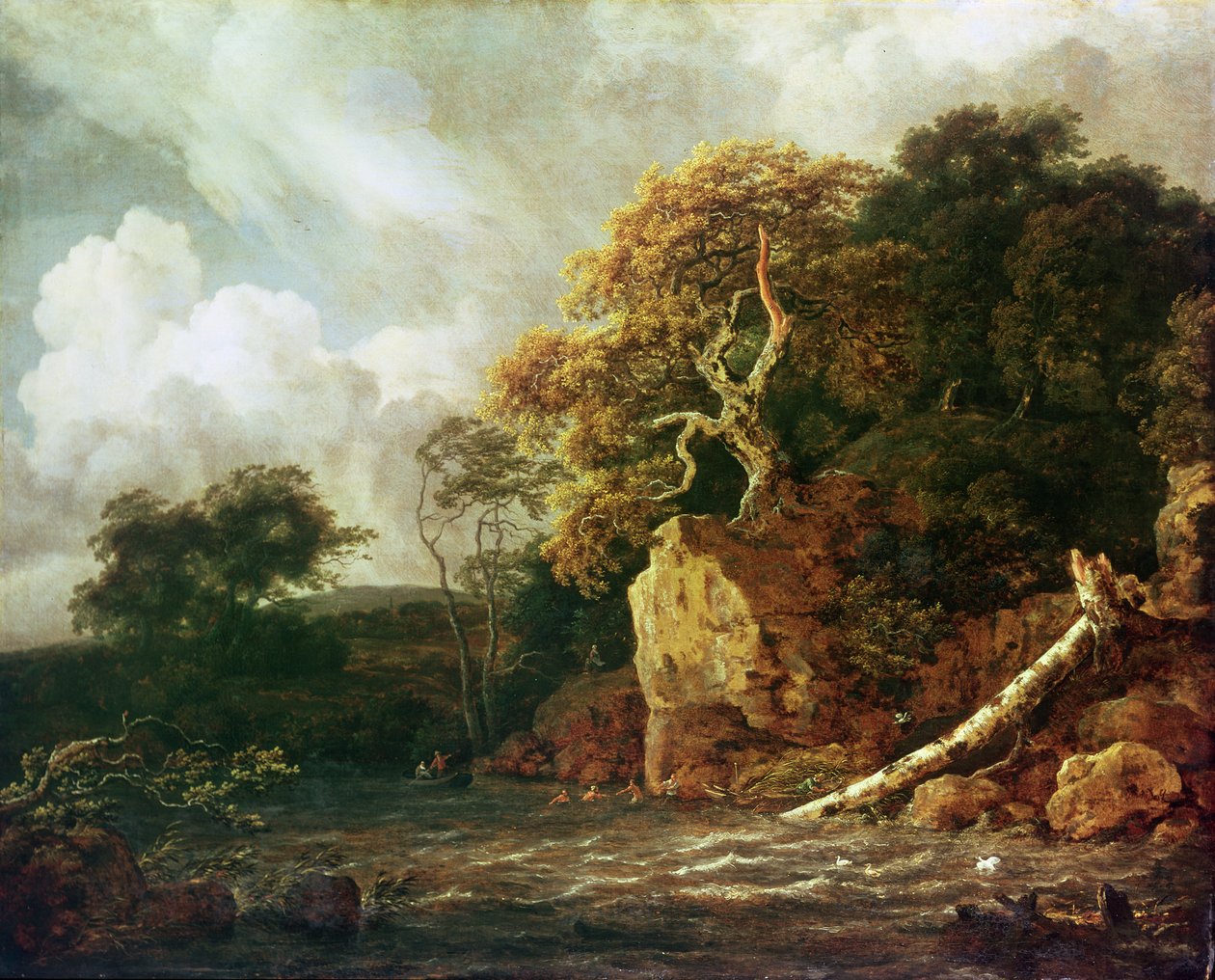 Paisaje con un río de Jacob van Ruisdael