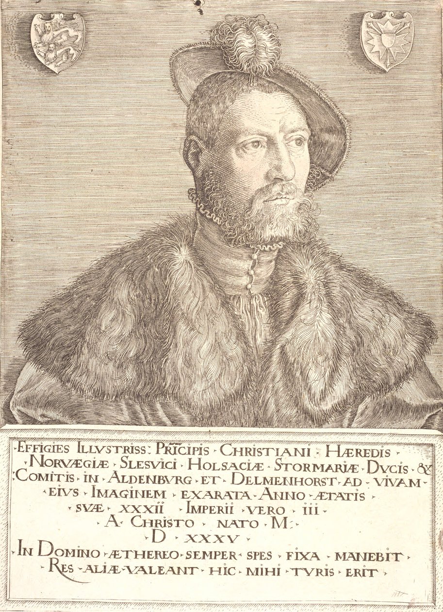 Retrato del Rey Cristián III de Jacob Binck