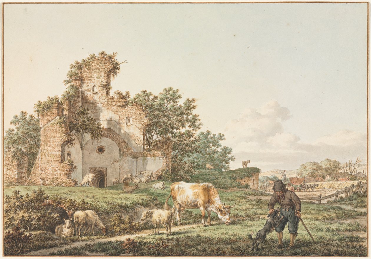 Pastoral Landscape with a Ruin de Jacob Cats