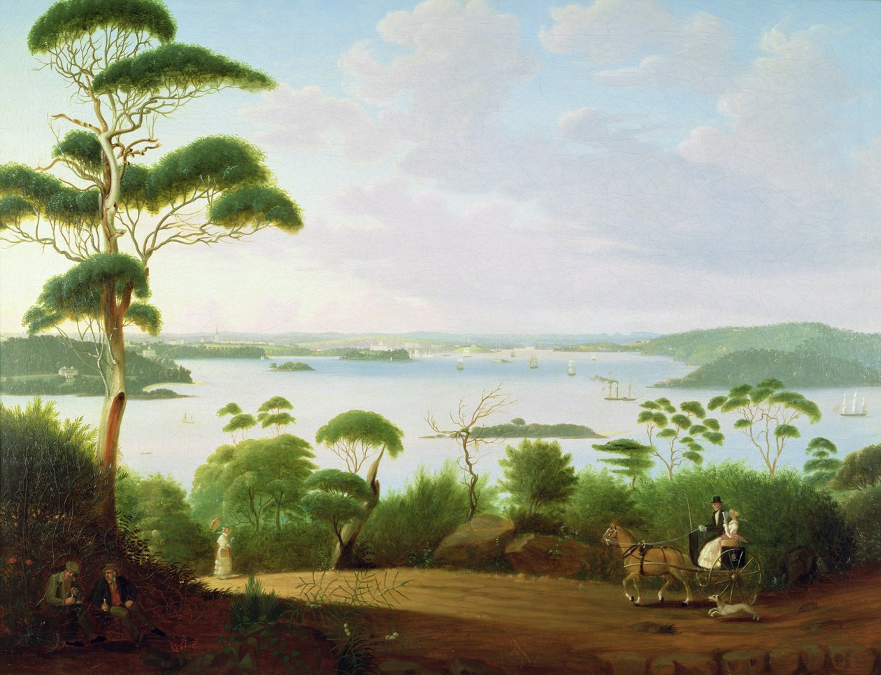 Puerto de Sídney mirando hacia Sídney, 1848 de Jacob Janssen