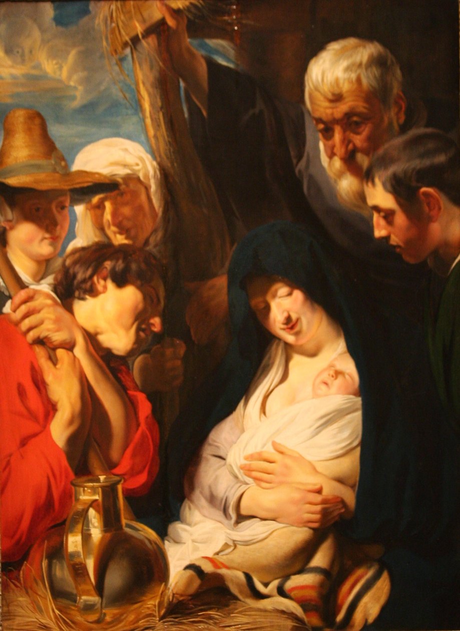 Adoración de los pastores de Jacob Jordaens