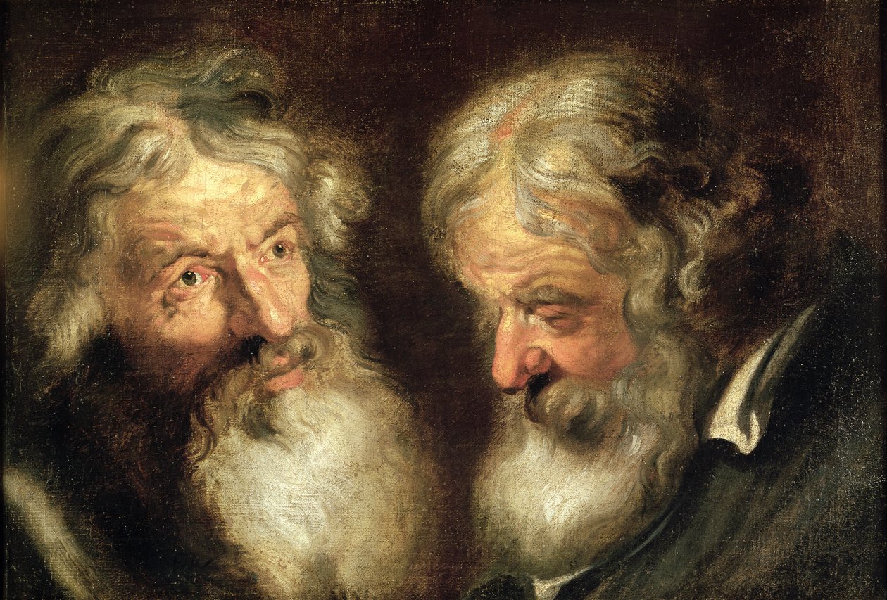 Cabezas de Dos Hombres Viejos de Jacob Jordaens