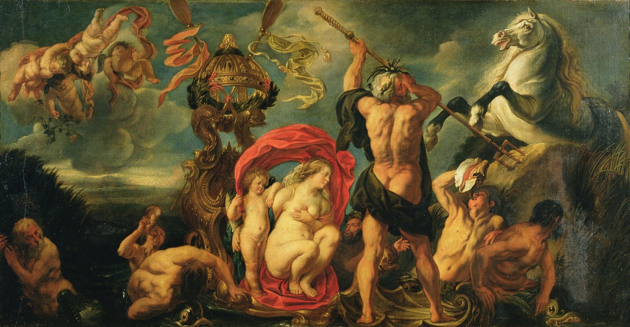 Neptuno creando el caballo de Jacob Jordaens