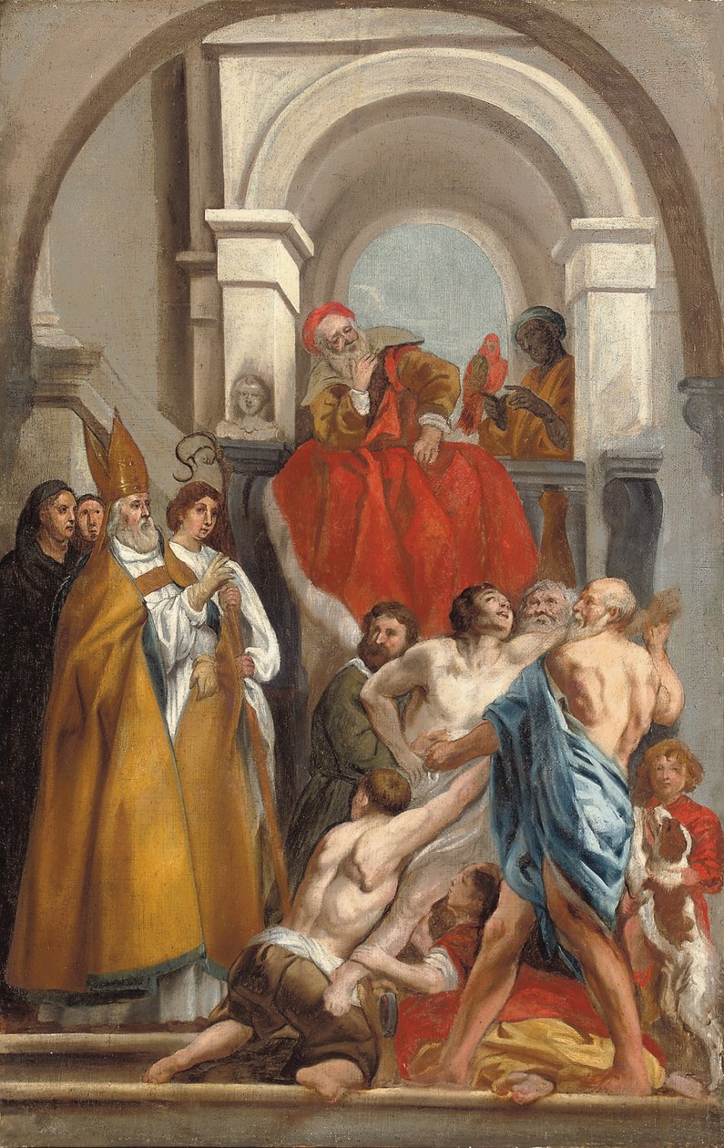 San Martín Sanando a un Hombre Poseído de Jacob Jordaens