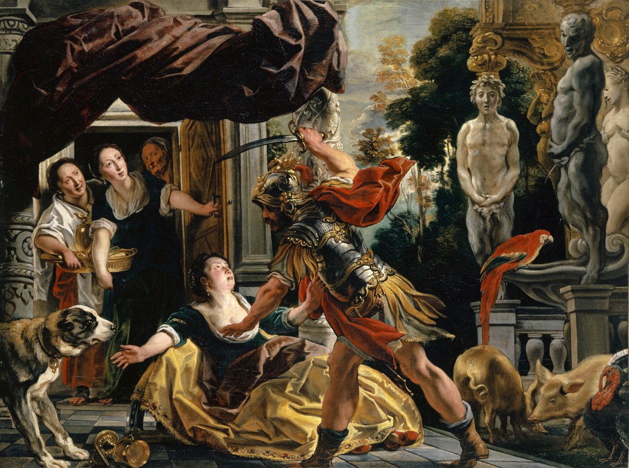 Ulises amenazando a Circe, c.1630-35 de Jacob Jordaens