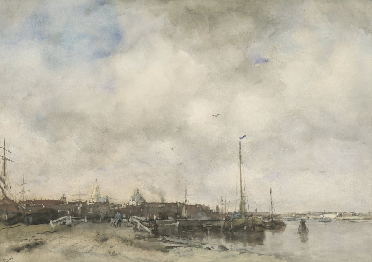 Vista de una ciudad de Jacob Maris