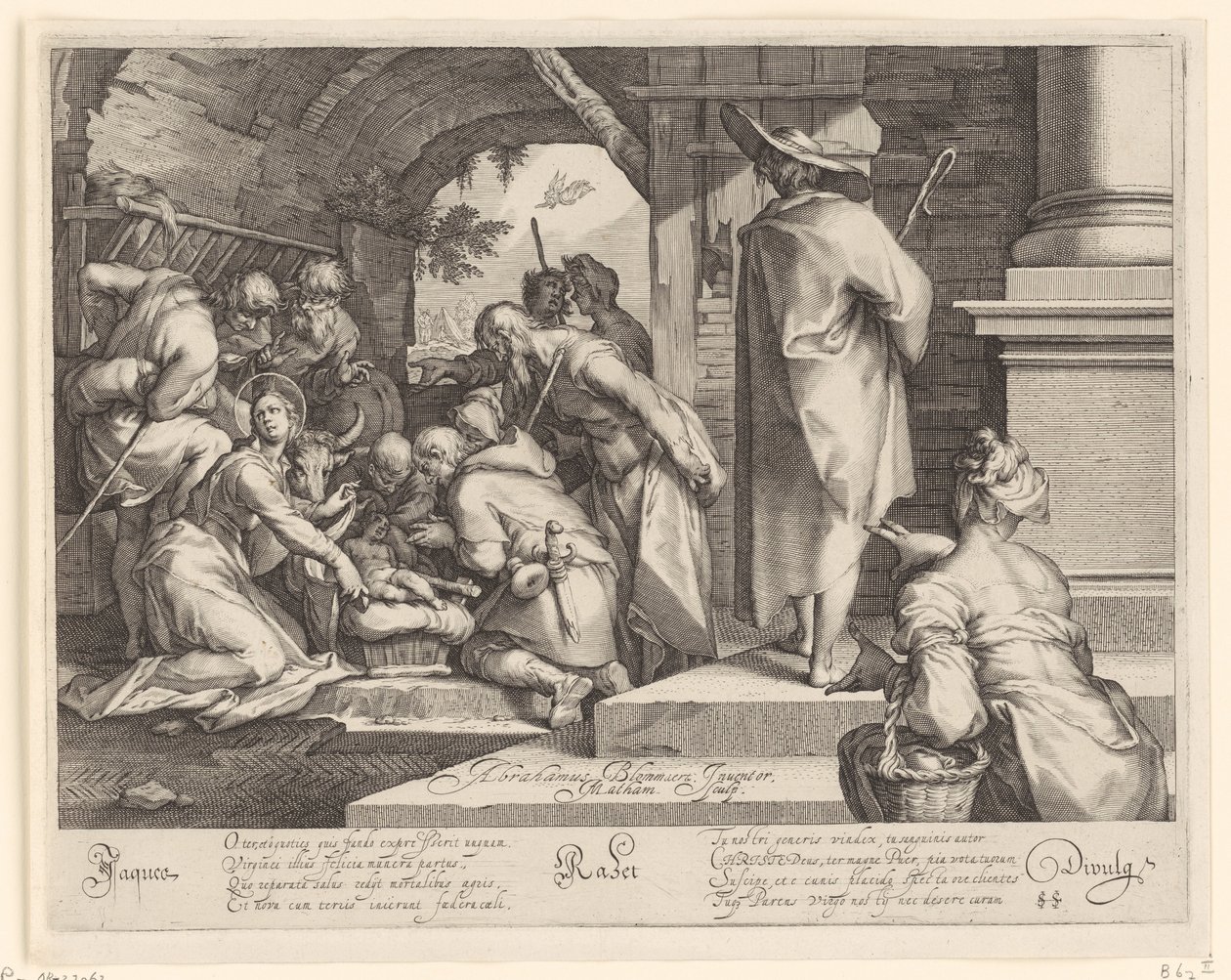 Adoración de los pastores de Jacob Matham
