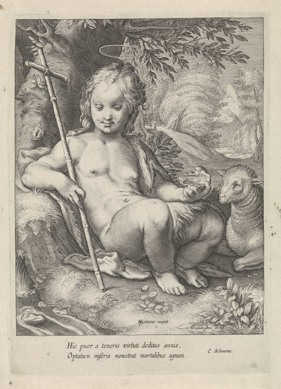 Juan el Bautista de niño de Jacob Matham