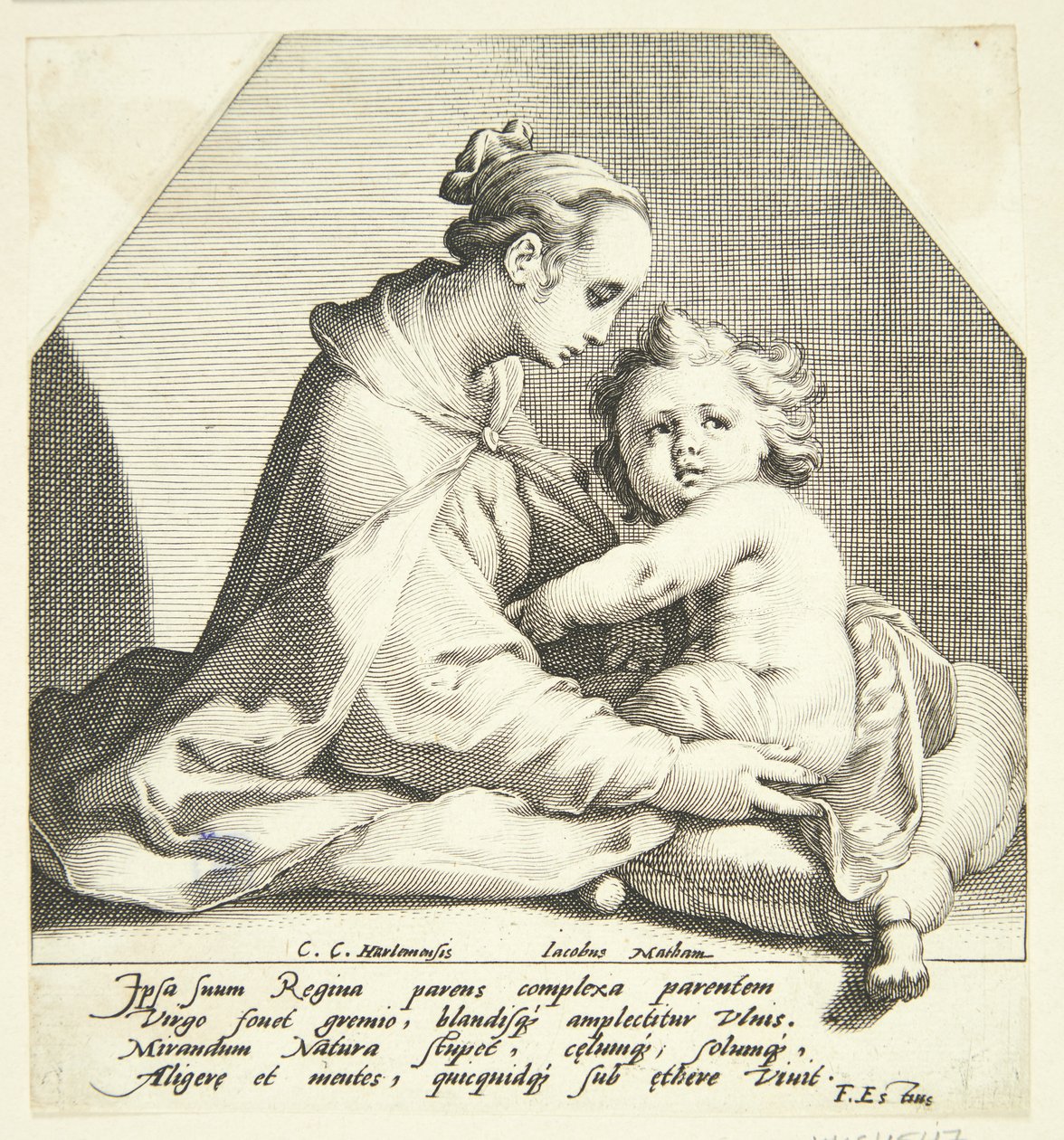 La Virgen María con el niño de Jacob Matham