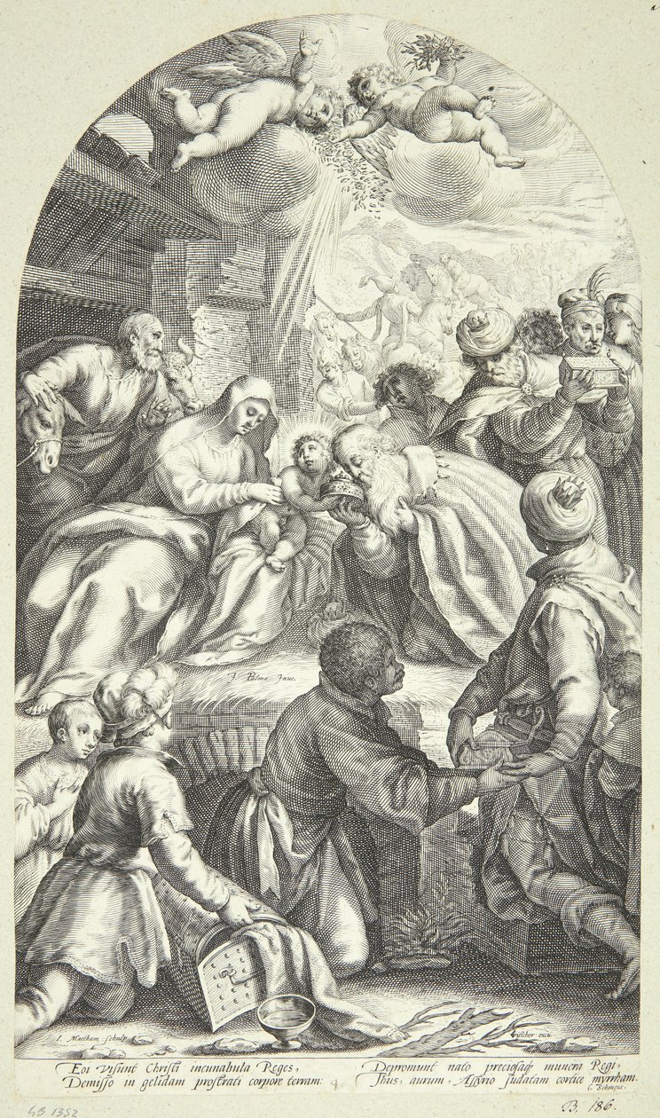 Adoración de los Reyes de Jacob Matham