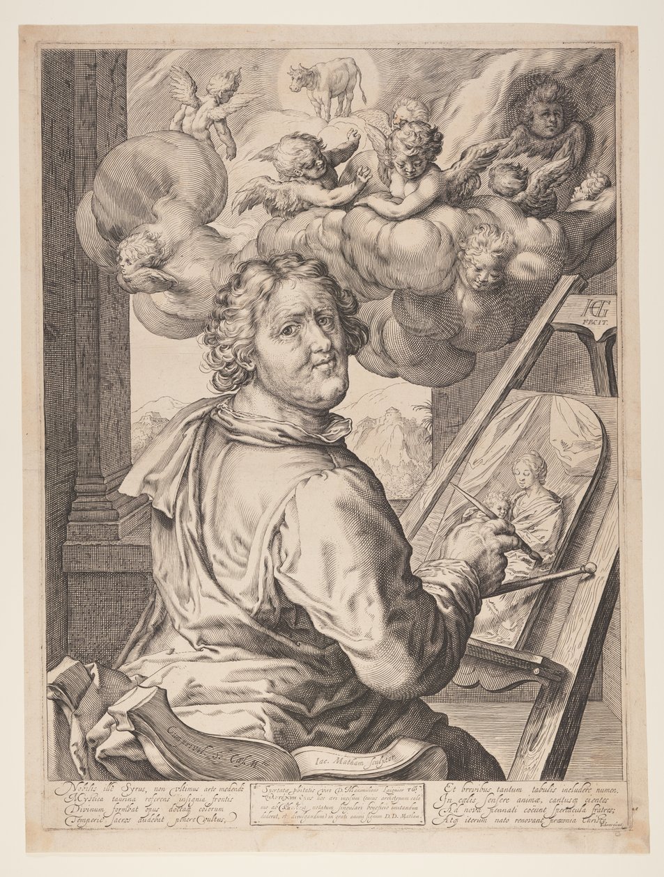 San Lucas pintando a la Virgen de Jacob Matham