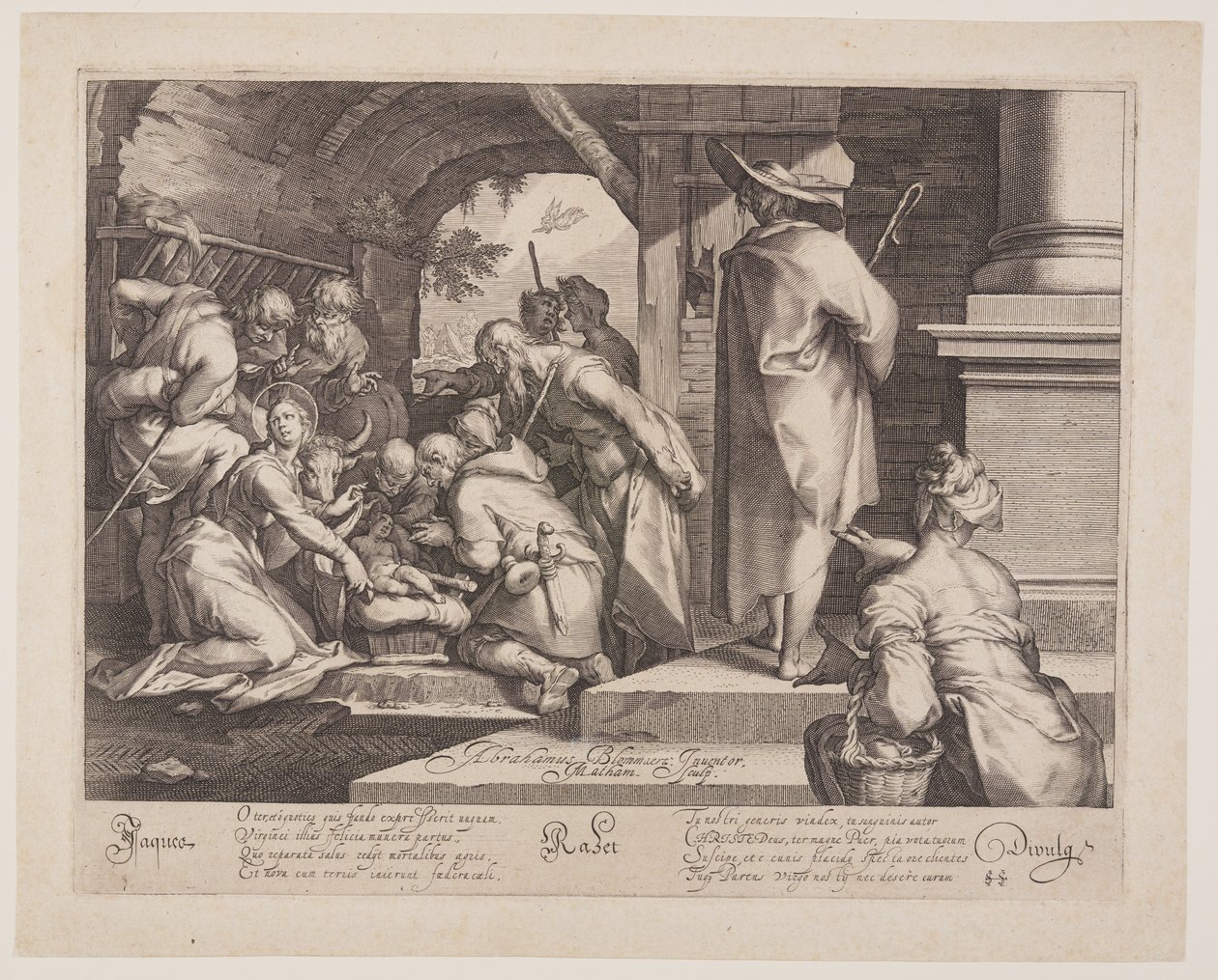 Adoración de los pastores de Jacob Matham