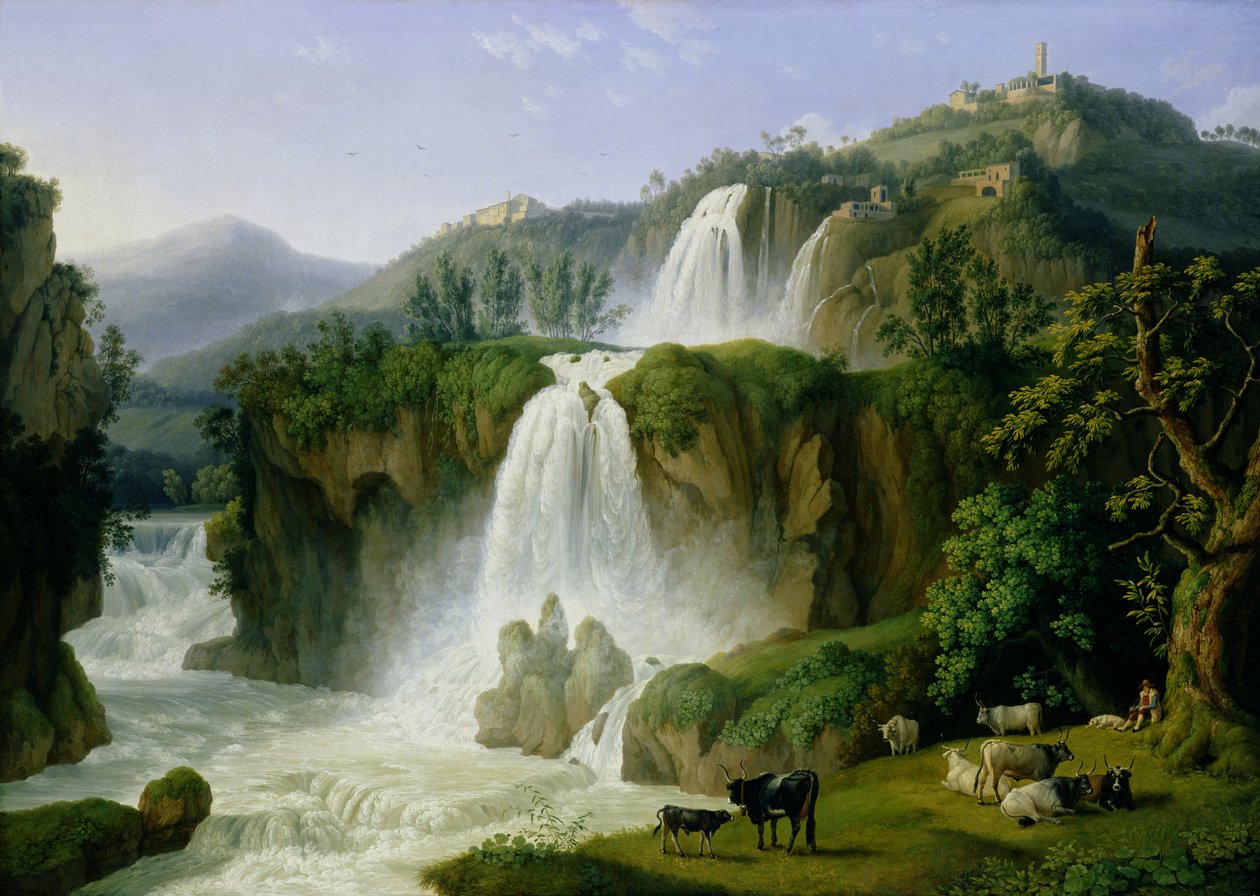 La cascada en Tívoli, 1785 de Jacob Philippe Hackert
